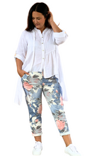 Load image into Gallery viewer, Peony Floral Jogger Pants in Light Blue by The Inspired Wardrobe Australia