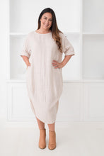 Load image into Gallery viewer, Monica Linen Dress Natural