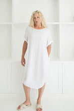 Load image into Gallery viewer, inspired wardrobe italian linen rachel dress white size 10-18