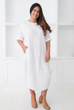 Load image into Gallery viewer, Monica Linen Dress White