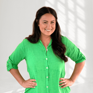 Byron Shirt Dress in Green Apple by The Inspired Wardrobe Australia