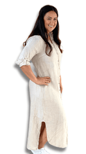 Load image into Gallery viewer, Byron Shirt Dress in Natural colour by The Inspired Wardrobe Australia
