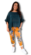 Load image into Gallery viewer, Carly Floral Joggers - Mustard
