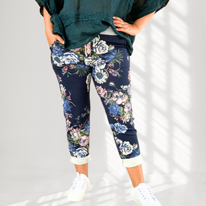 Navy Floral Jogger by The Inspired Wardrobe Australia