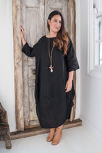 Load image into Gallery viewer, Monica Linen Dress Black
