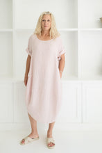 Load image into Gallery viewer, inspired wardrobe italian linen rachel dress pink size 10-18
