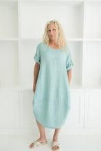 Load image into Gallery viewer, inspired wardrobe italian linen rachel dress mint size 10-18
