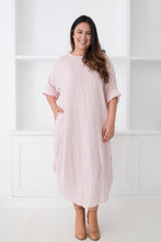 Load image into Gallery viewer, Monica Linen Dress Soft Pink
