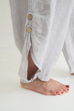 Load image into Gallery viewer, inspired wardrobe italian linen pants silver grey plus size
