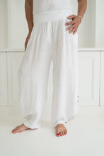 Load image into Gallery viewer, inspired wardrobe italian linen pants white plus size
