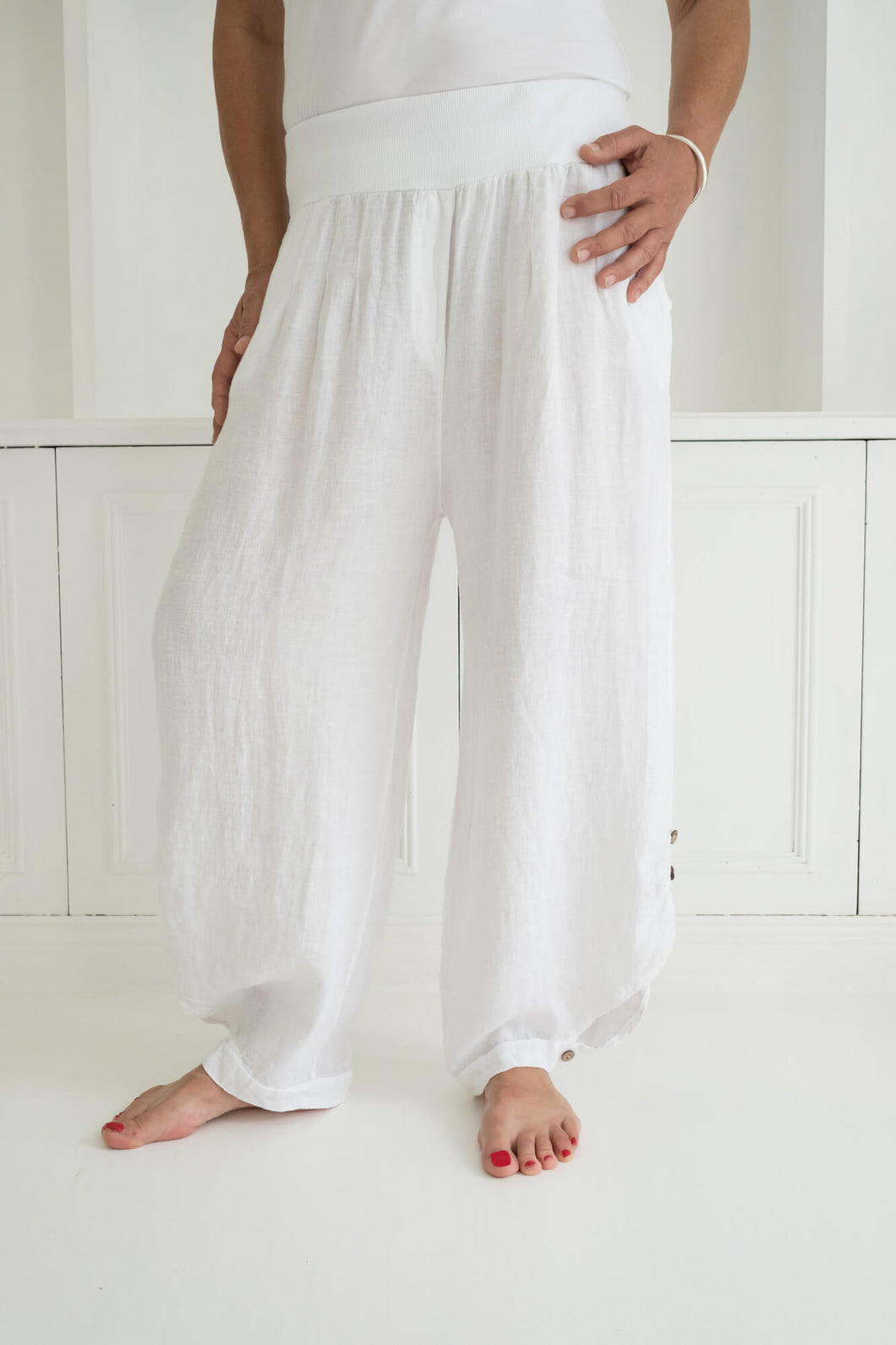 inspired wardrobe italian linen pants white plus size